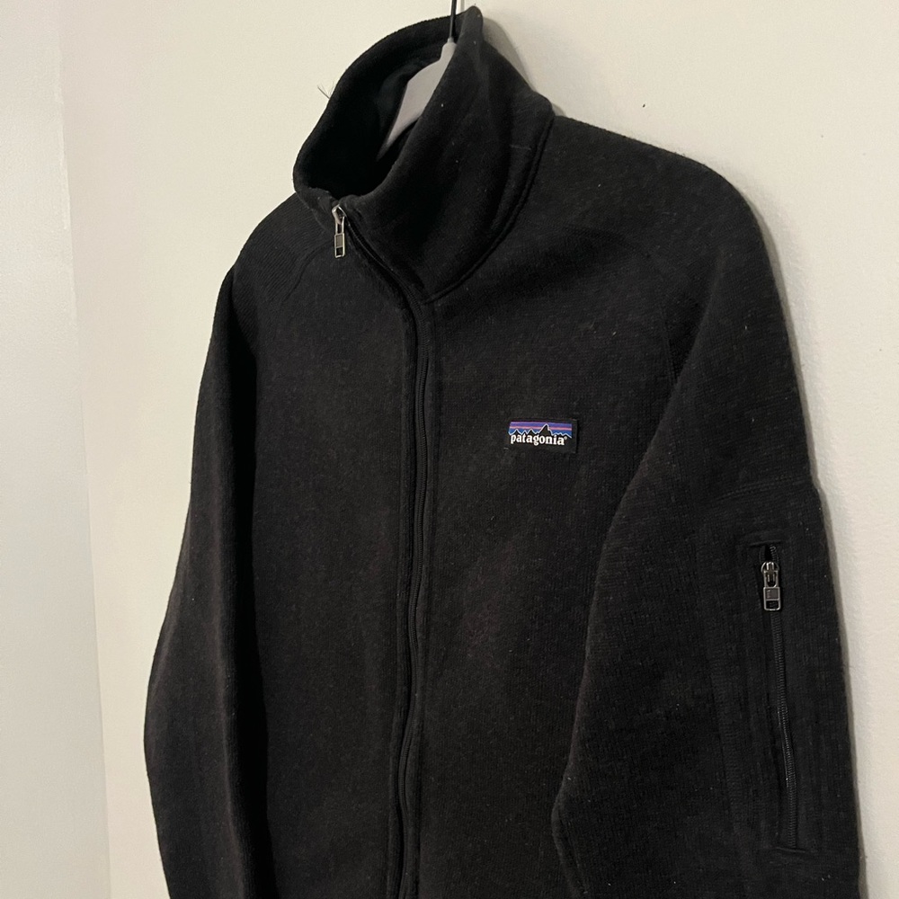 Patagonia Better Sweater Mens M Black Full Zip Pullover Outdoors Hiking Casual